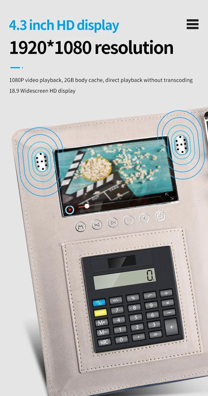 Business Notebook A5 Wireless Charging Fingerprint Lock