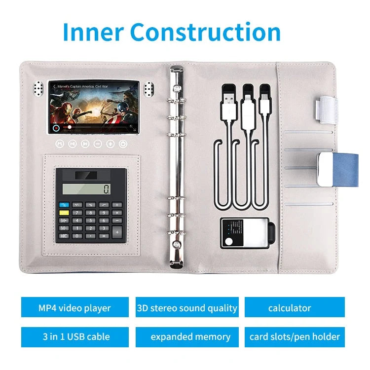 Business Notebook A5 Wireless Charging Fingerprint Lock