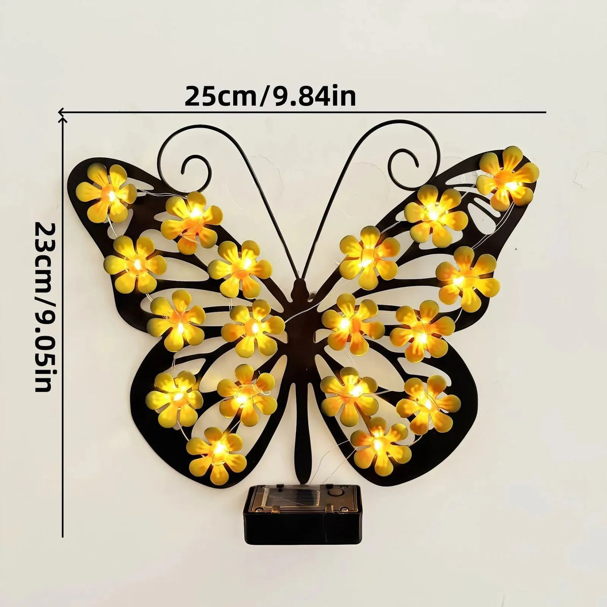 Butterfly Wall Light Solar-Powered IP65 Waterproof 30 LEDs
