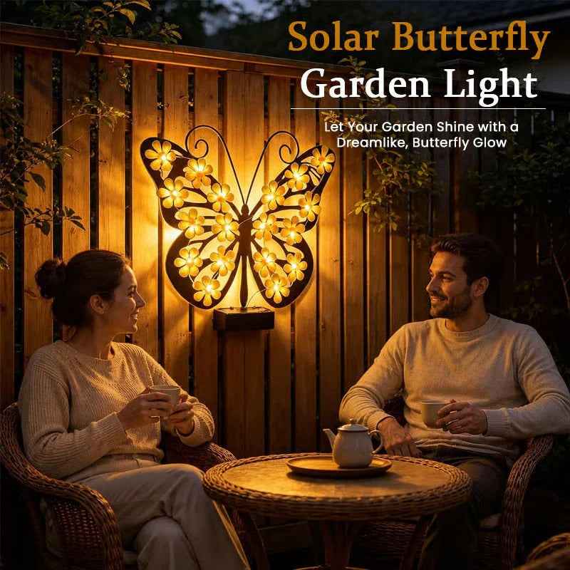 Butterfly Wall Light Solar-Powered IP65 Waterproof 30 LEDs