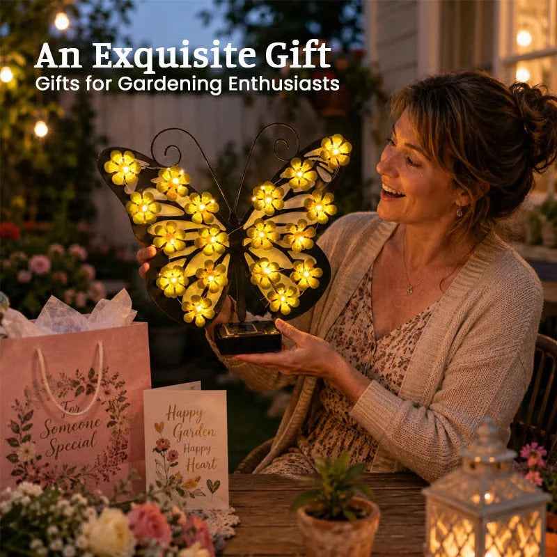 Butterfly Wall Light Solar-Powered IP65 Waterproof 30 LEDs