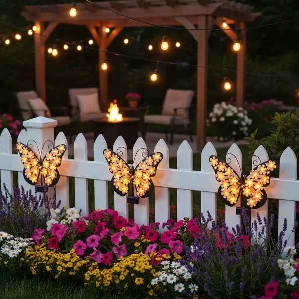 Butterfly Wall Light Solar-Powered IP65 Waterproof 30 LEDs