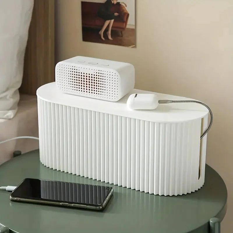 Cable Organizer Box Hidden Storage Power Strips & Chargers