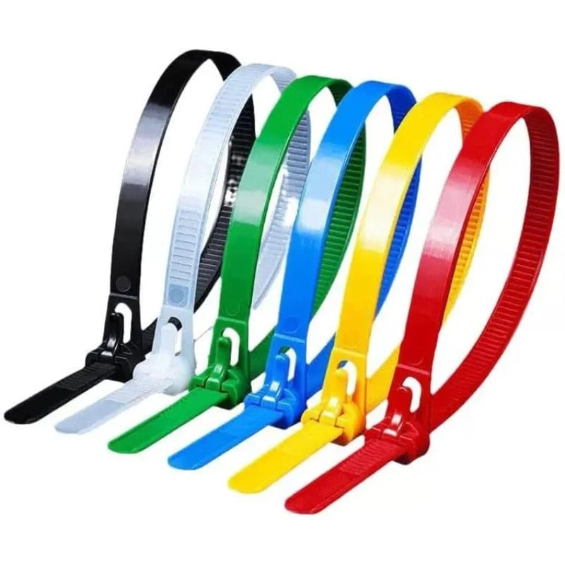 Cable Ties Reusable Heavy-Duty UV-Resistant 50 lb Tensile Strength