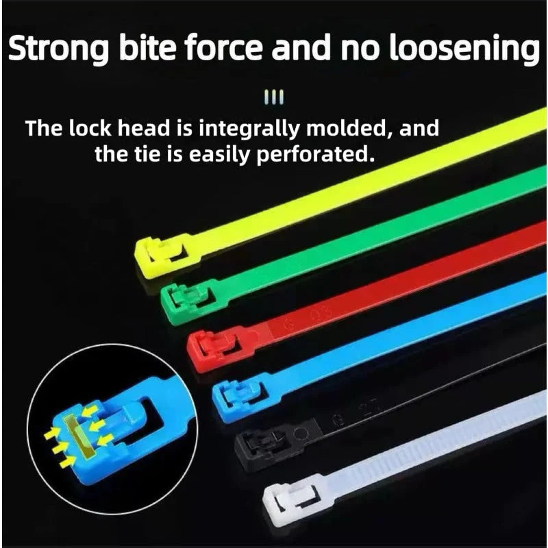 Cable Ties Reusable Heavy-Duty UV-Resistant 50 lb Tensile Strength