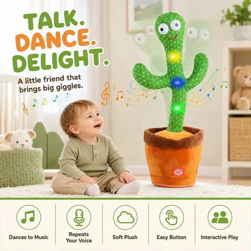 Cactus Toy Dancing Talking USB Rechargeable