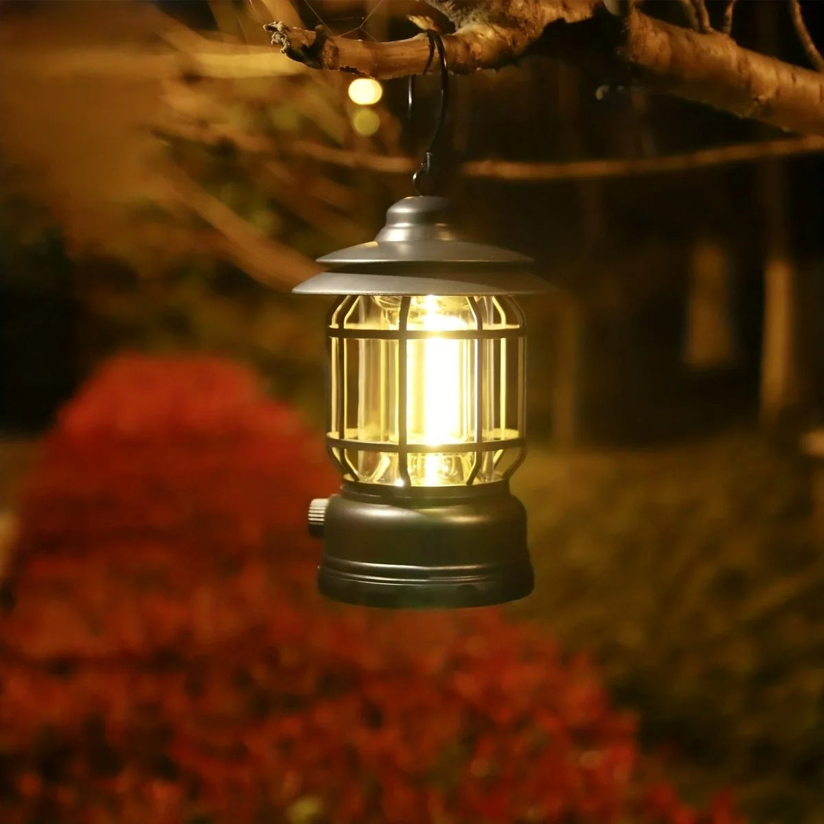 Camping Lantern Rechargeable Touch & Rotary Dial 6-Hour Runtime