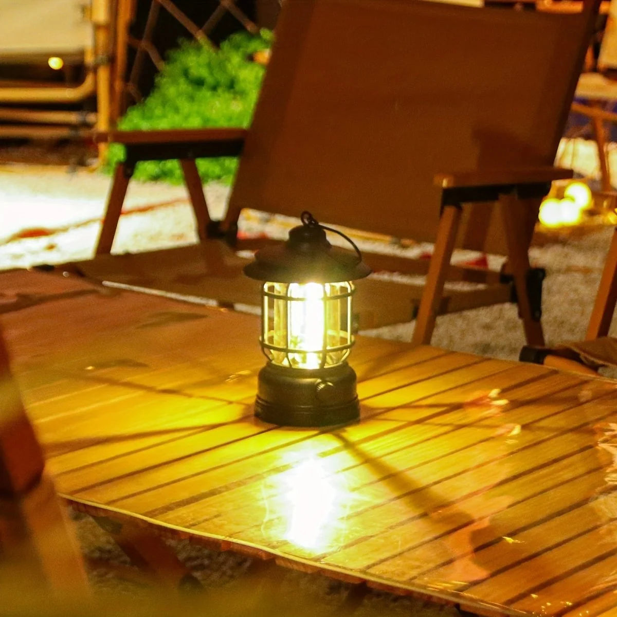 Camping Lantern Rechargeable Touch & Rotary Dial 6-Hour Runtime