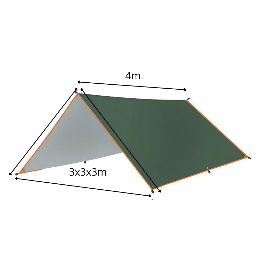 Camping Tarp Heavy-Duty Waterproof Reinforced Grommets & Taped Edges