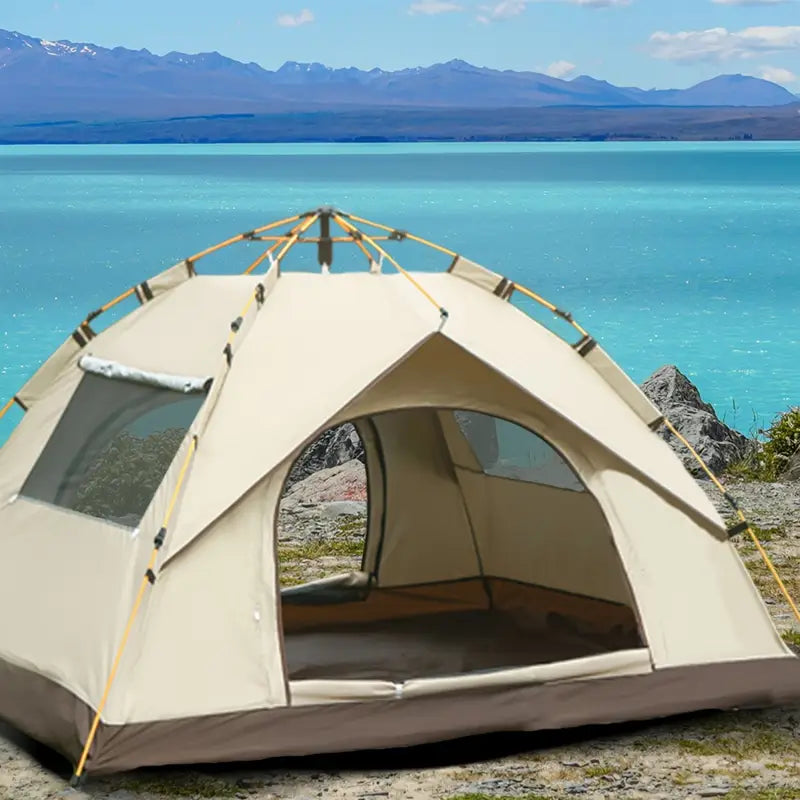Camping Tent Pop-Up Automatic Setup 3–4 Person Capacity