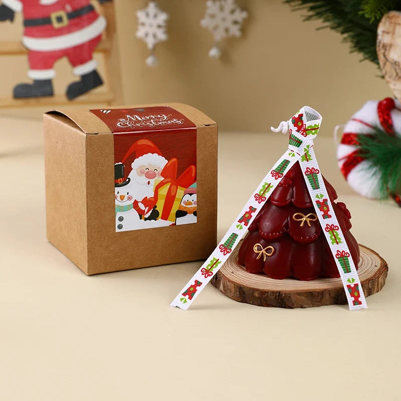 Candle Hand-Poured Wax Christmas Tree Gift Box
