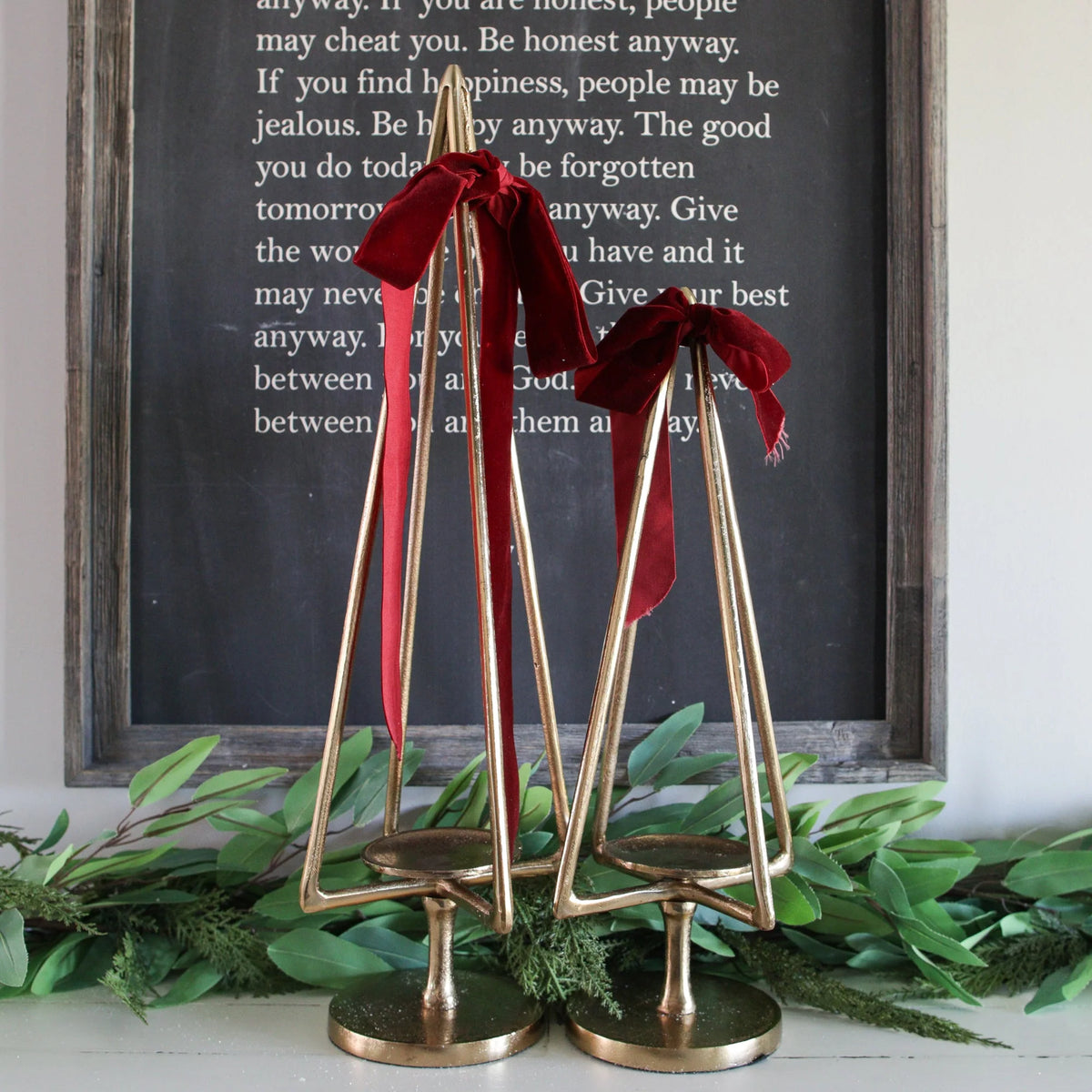 Candle Holder 25 Inch Open Tree Brass Gold