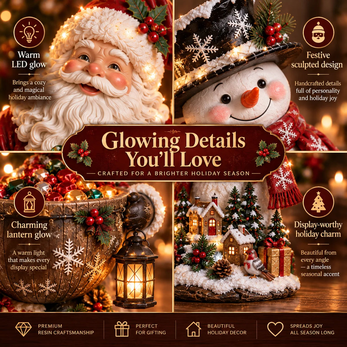 Candy Bowl Lighted Christmas Character Design
