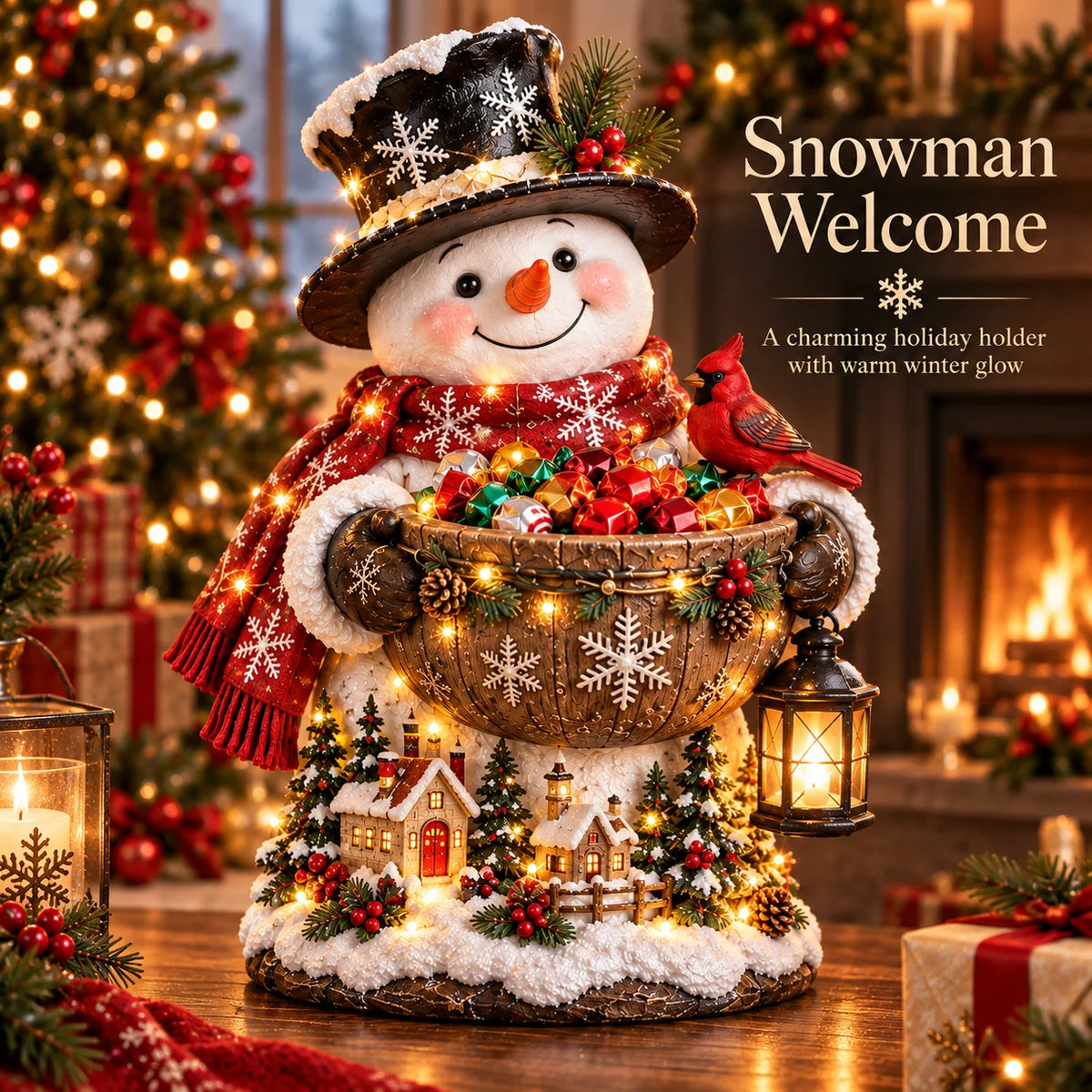 Candy Bowl Lighted Festive Character Design