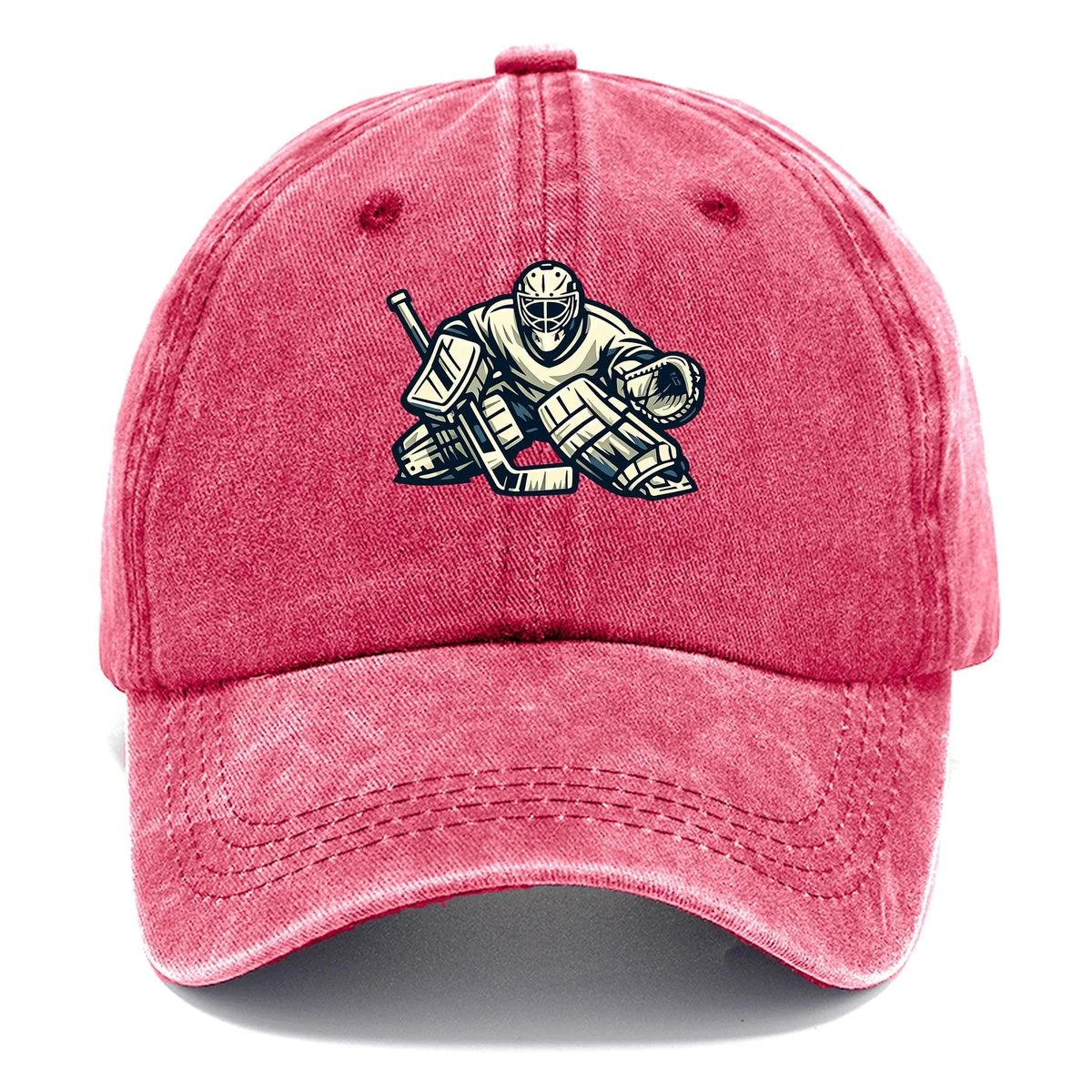 Cap Hockey Goalie Print Curved Brim Adjustable Strap