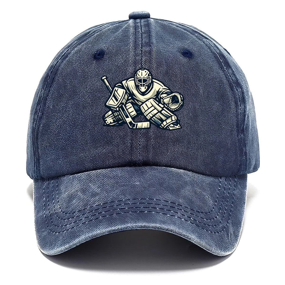 Cap Hockey Goalie Print Curved Brim Adjustable Strap
