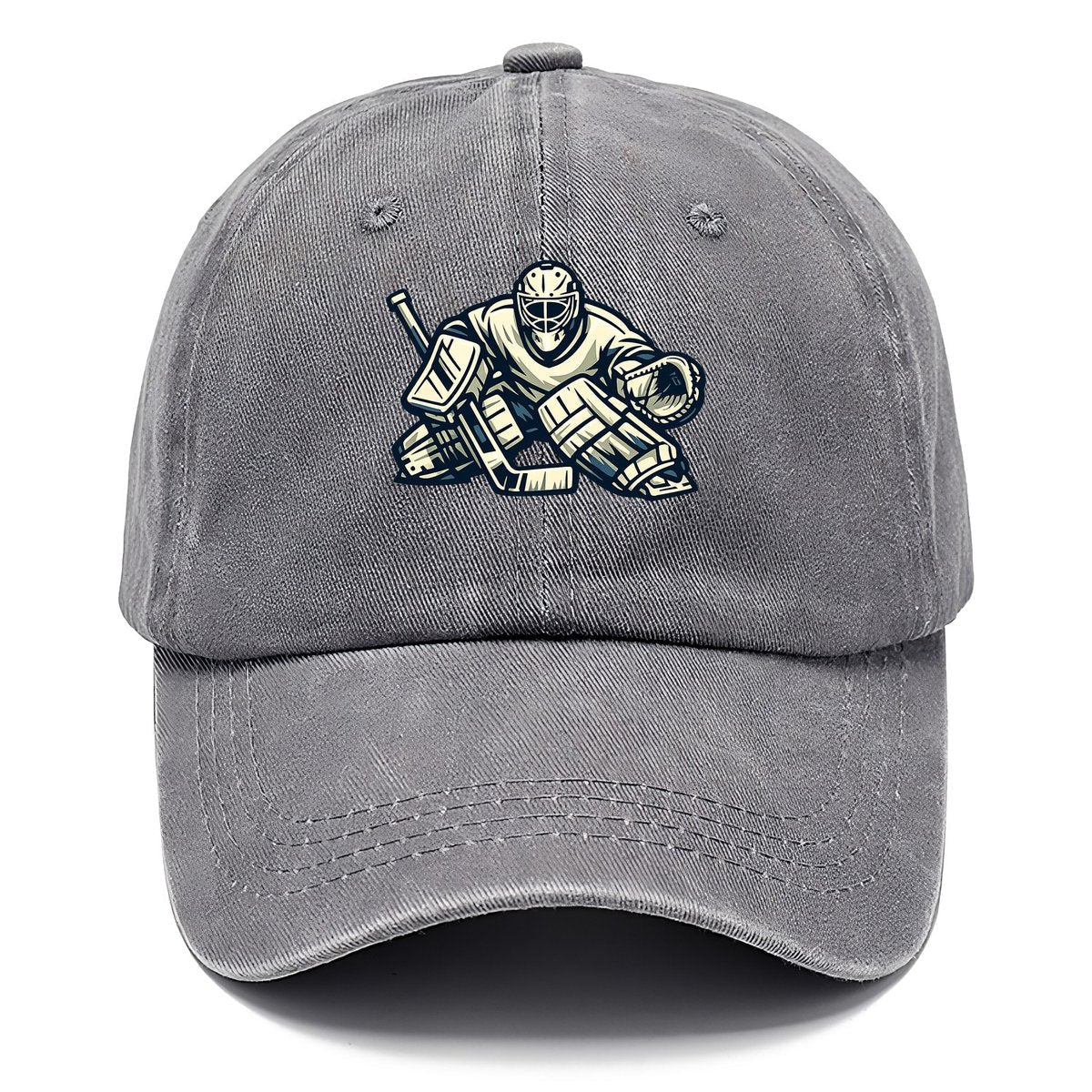 Cap Hockey Goalie Print Curved Brim Adjustable Strap