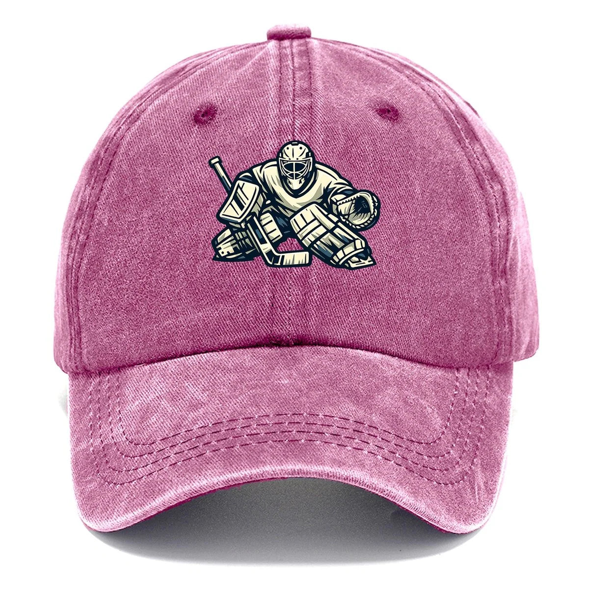 Cap Hockey Goalie Print Curved Brim Adjustable Strap