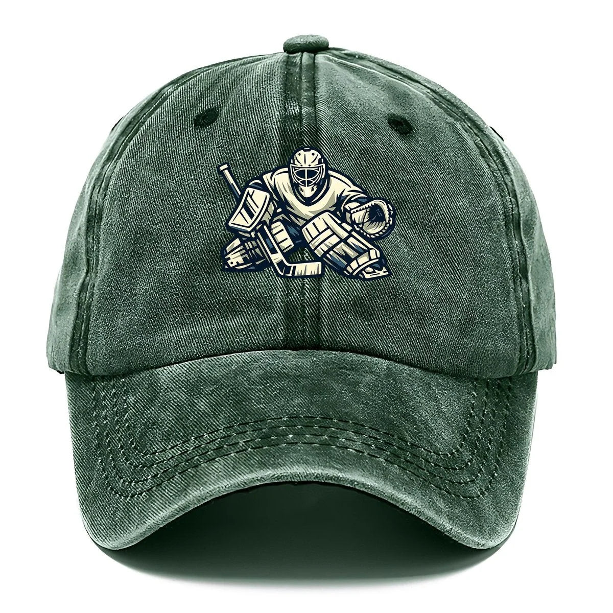 Cap Hockey Goalie Print Curved Brim Adjustable Strap