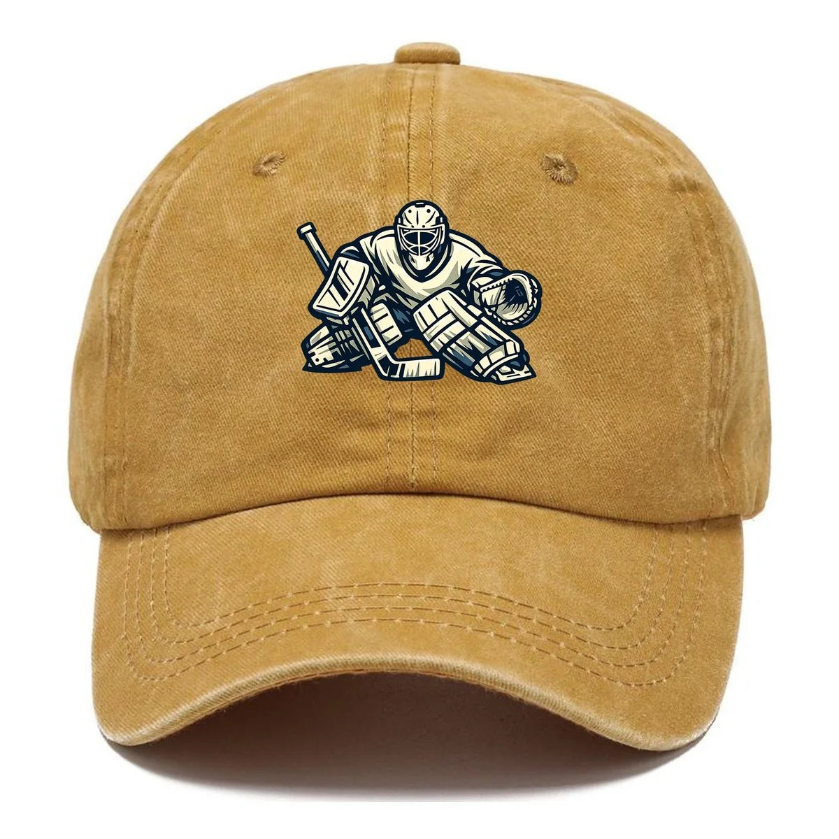 Cap Hockey Goalie Print Curved Brim Adjustable Strap
