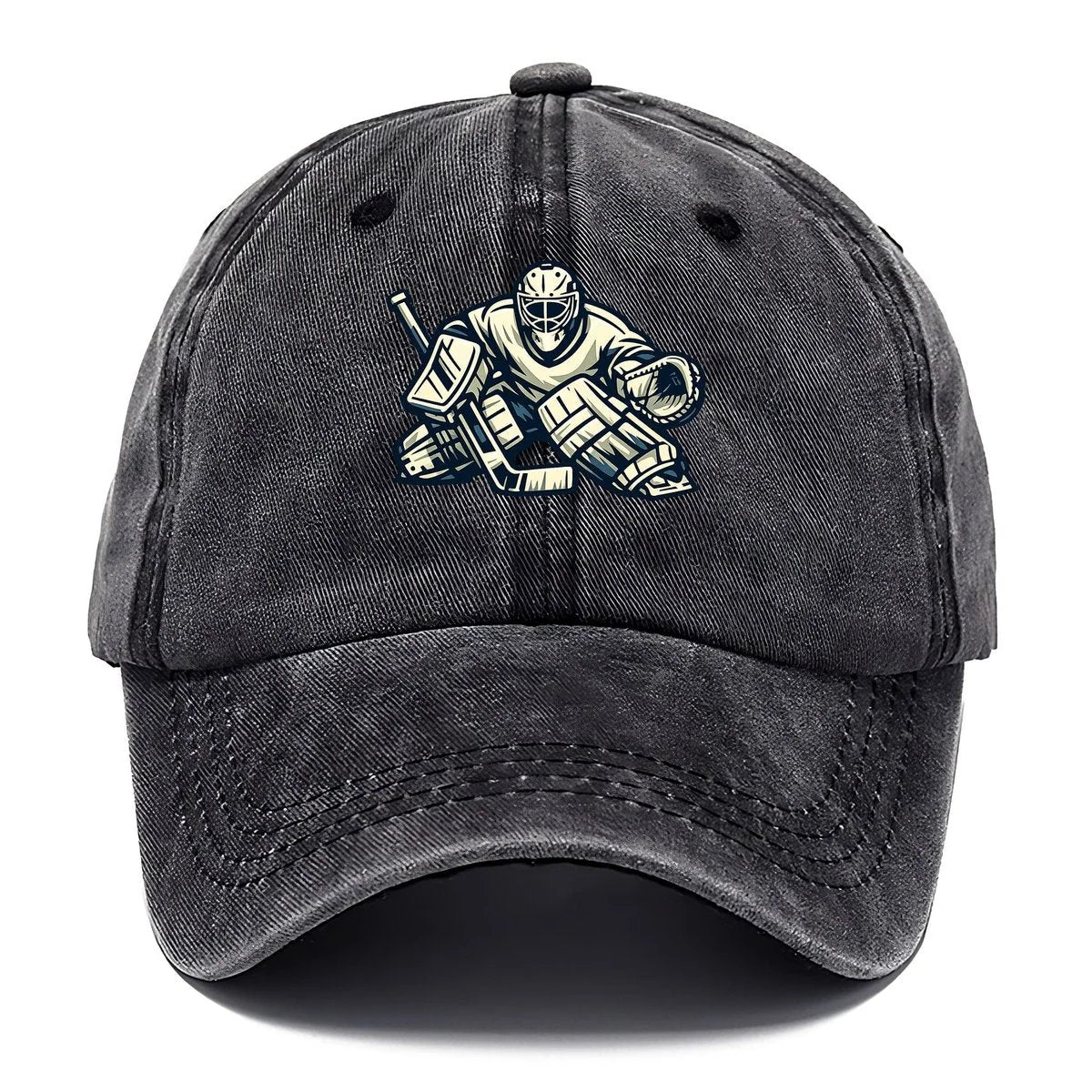Cap Hockey Goalie Print Curved Brim Adjustable Strap