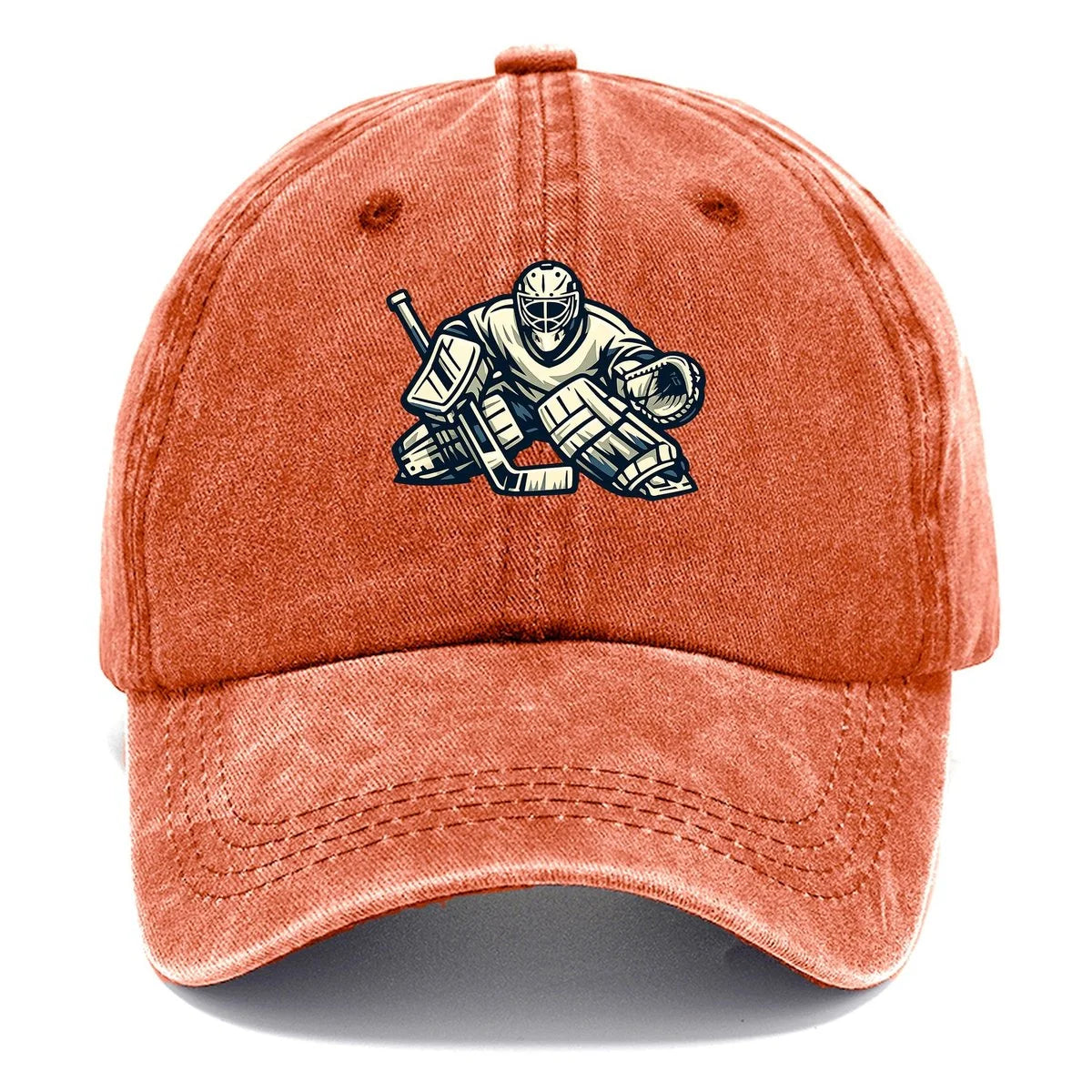 Cap Hockey Goalie Print Curved Brim Adjustable Strap