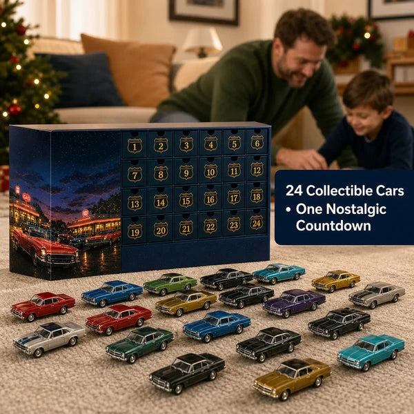 Car Advent Calendar 24 Miniature Classic Cars