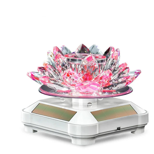 Car Air Freshener Solar-Powered Crystal Lotus Diffuser