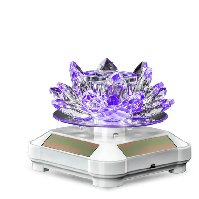 Car Air Freshener Solar-Powered Crystal Lotus Diffuser