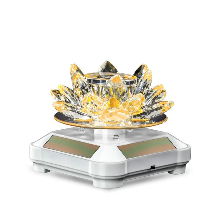 Car Air Freshener Solar-Powered Crystal Lotus Diffuser