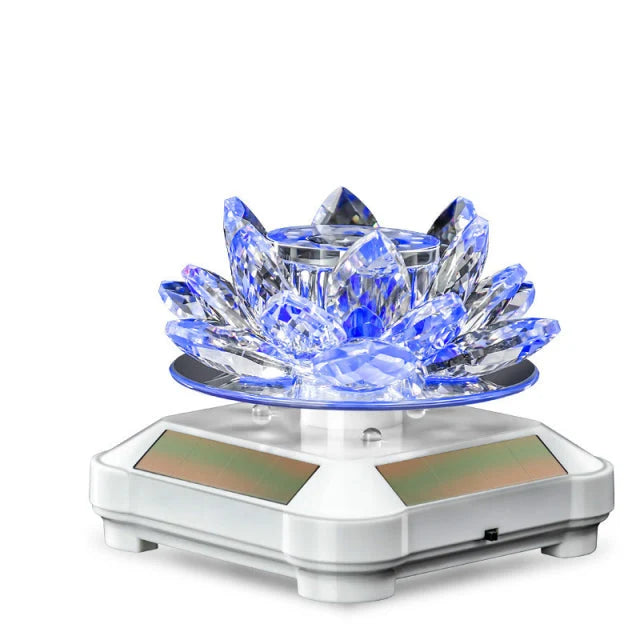 Car Air Freshener Solar-Powered Crystal Lotus Diffuser