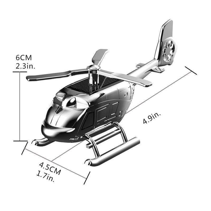 Car Air Freshener Solar-Powered Helicopter Design Long-Lasting Fragrance