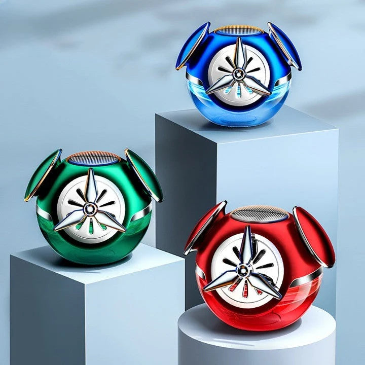Car Air Freshener Solar-Powered Rotating Design
