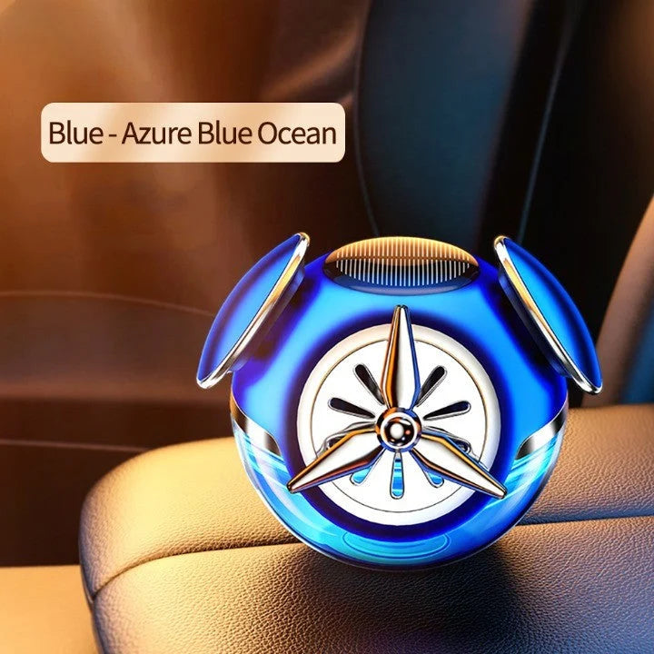 Car Air Freshener Solar-Powered Rotating Design