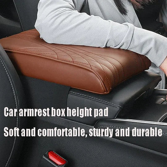 Car Armrest Cover Memory Foam Water-Resistant Faux Leather