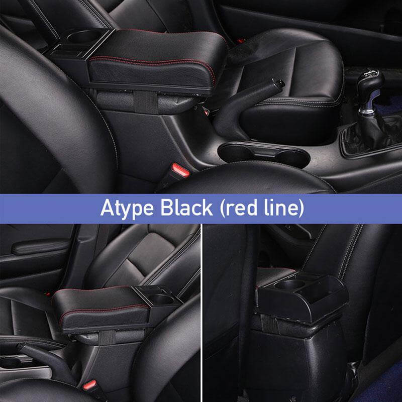 Car Armrest Organizer Dual USB Charging Side Pockets