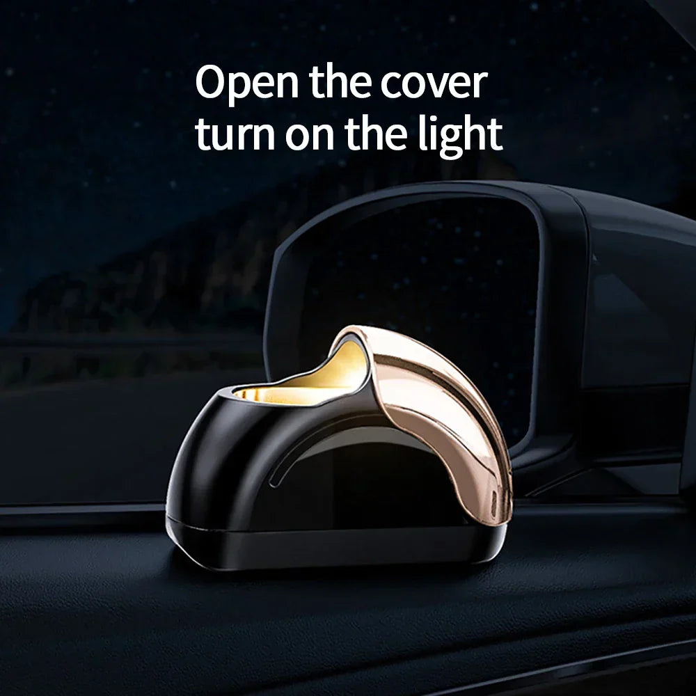 Car Ashtray Windproof Sealed Design Built-In LED Light