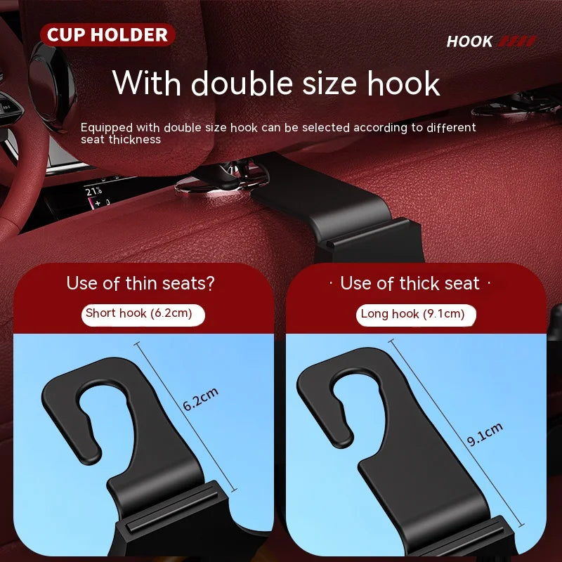 Car Back Seat Organizer Cup & Device Holder ABS