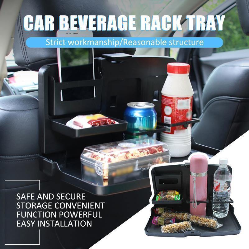 Car Backseat Table Foldable Multi-Layer Storage