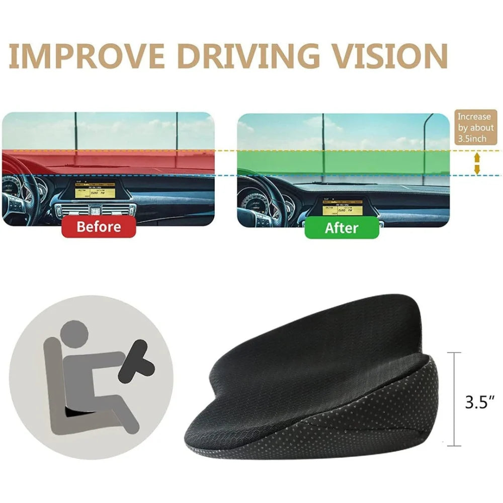 Car Booster Seat Cushion 3.5 Inch Lift Ergonomic Support