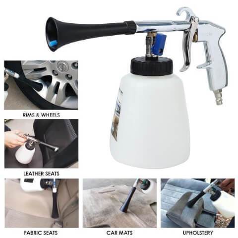Car Cleaning Gun Air-Powered Oscillating Nozzle 1L Reservoir