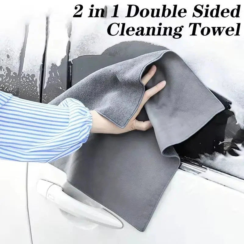 Car Cleaning Towel Absorbent Microfiber Washable & Quick-Drying