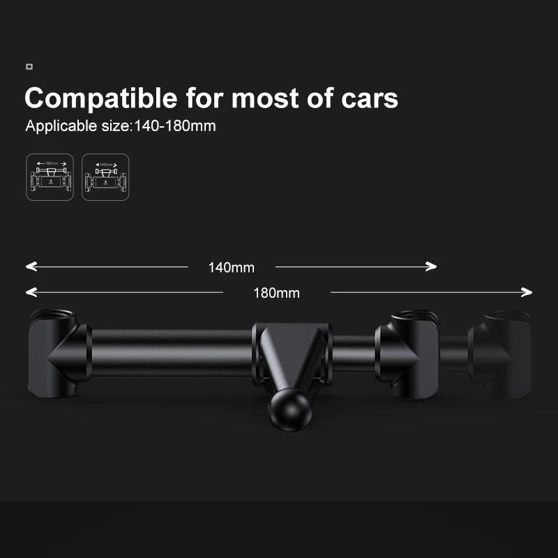Car Headrest Tablet & Phone Holder 360° Rotating Mount