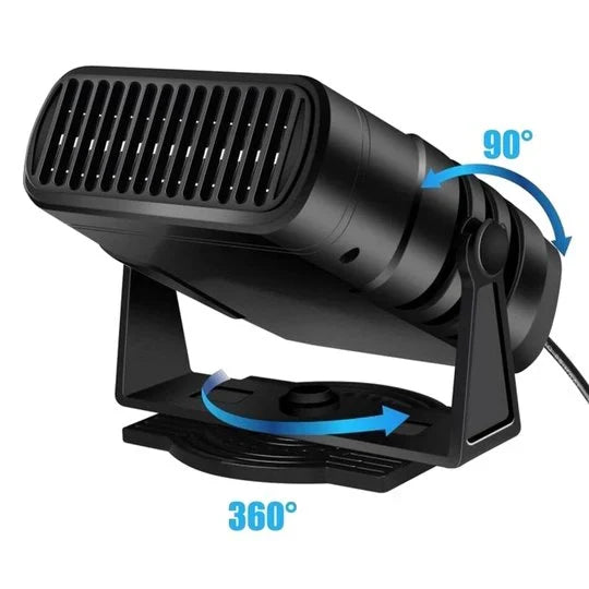Car Heater Fan 12V 360° Rotating Heating & Cooling Modes