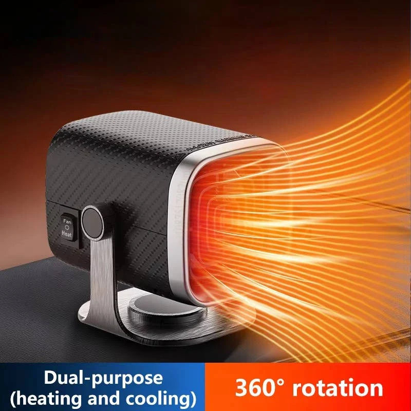 Car Heater & Windshield Defroster Ceramic 360° Rotating Airflow