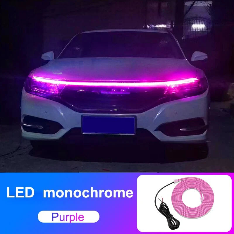 Car Hood LED Light Strip Flexible Waterproof 12V