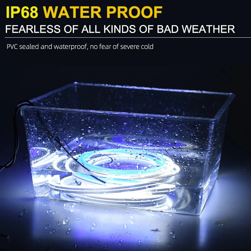 Car Hood LED Light Strip Flexible Waterproof 12V
