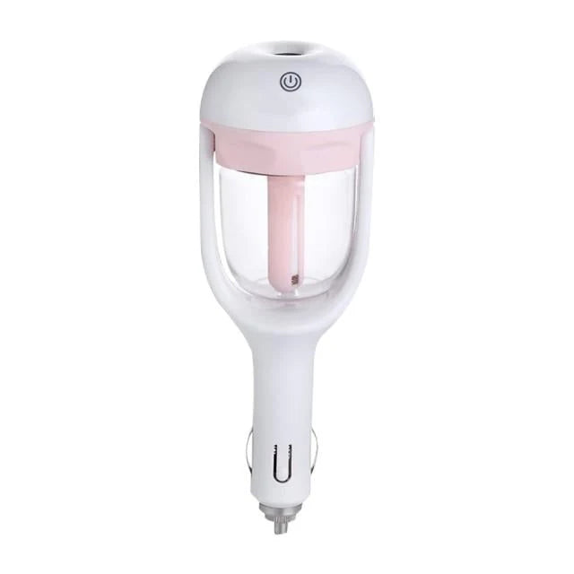 Car Humidifier Ultrasonic Cool Mist 1.7 Oz Tank Auto-Off