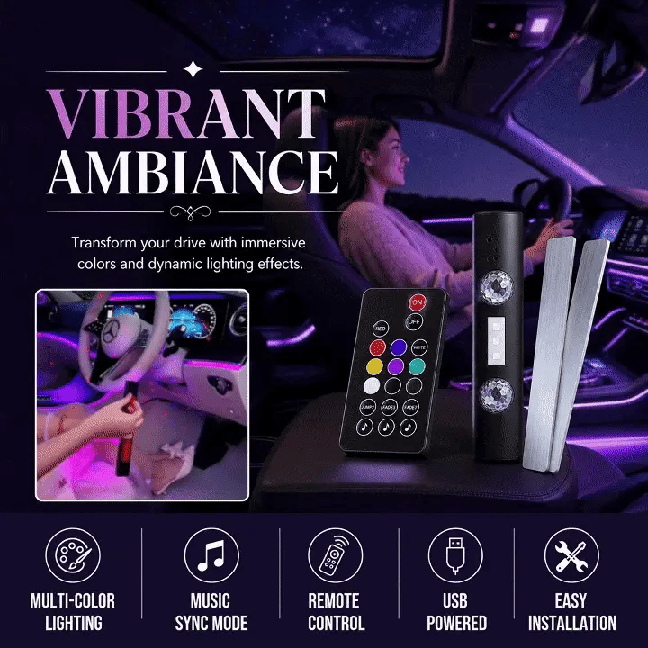 Car Interior LED Light Kit 14-Color Music Sync