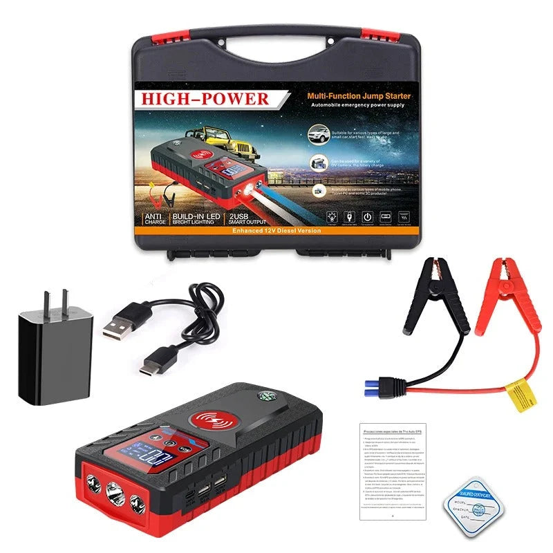 Car Jump Starter 8000A Power Bank LED Flashlight